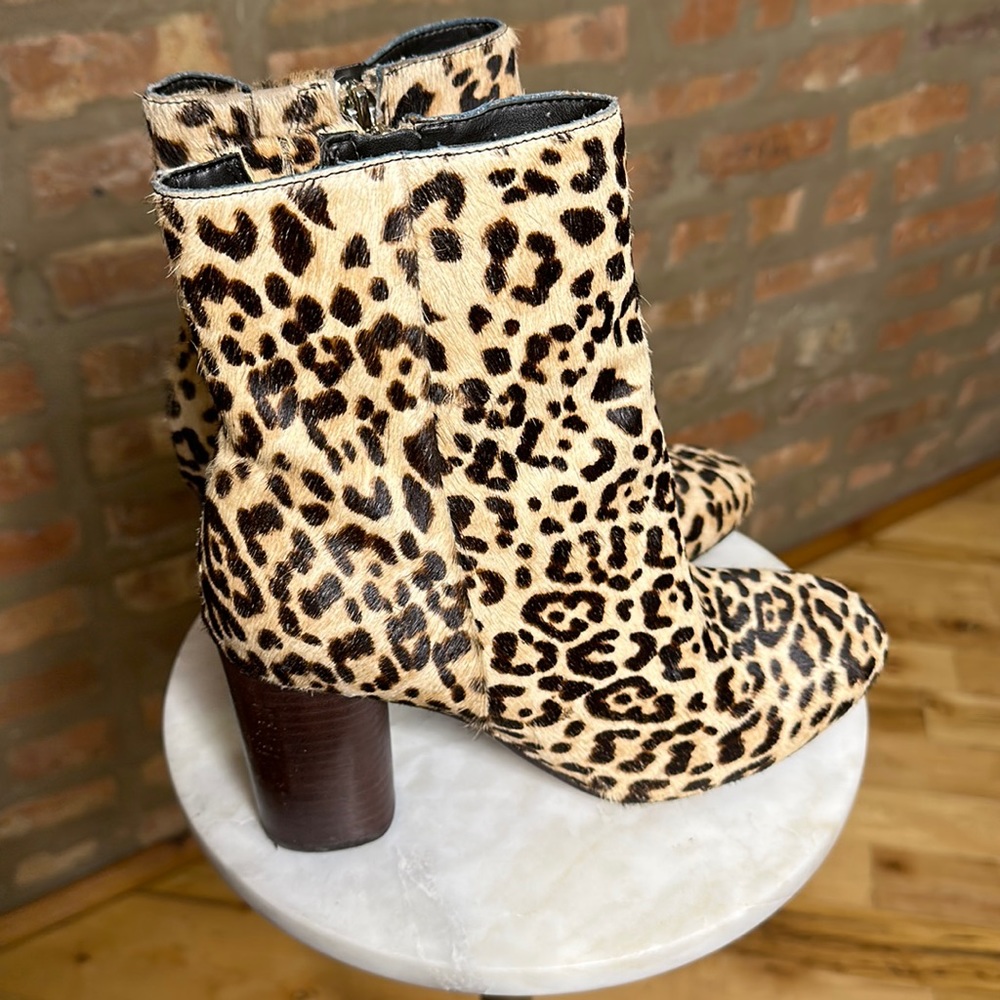 Sam Edelman Corra Leopard Print Boots size 8